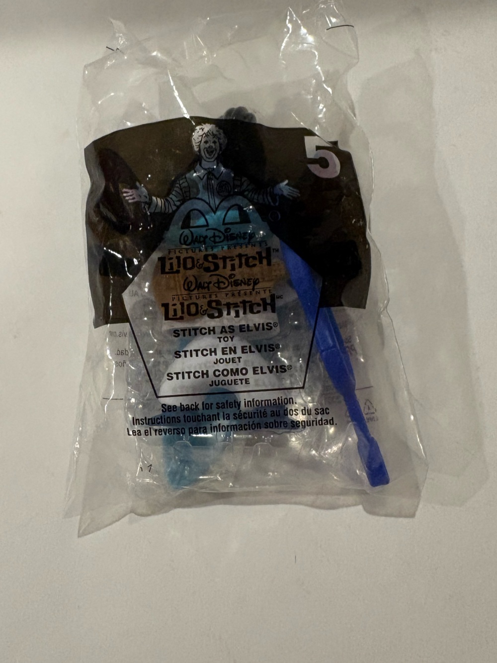 Brand New McDonalds Disney Elvis Stitch Figure